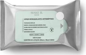 Lenço Demaquilante Antisséptico Make B. Skin 20 unidades