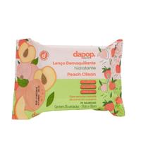 Lenço Demaquilante Hidratante Dapop Peach Clean Com 25 Unidades Lenço Demaquilante Hidratante Dapop Peach Clean Com 25 Unidades