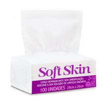 Lenço demaquilante limpeza de pele Soft Skin 100 unidades