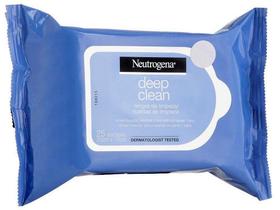 Lenço Demaquilante Neutrogena Deep Clean com 25 Unidades