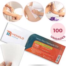 Lenço Depilação 70 grs TNT 7,2 cm X 23 cm - pct.100 unidades