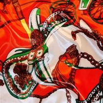 Lenço Estampa Carruagem Vermelho Lenço Estampa Carruagem Vermelho