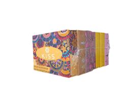 Lenço Facial 21,4cm x 14,2cm - Folha Dupla - Kiss - Kit com 14 caixinhas com 50 lenços cada