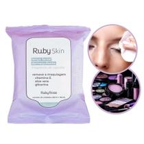 Lenço Facial Demaquilante Algodão Ruby Skin 25 Unidades