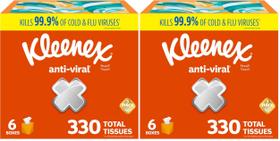 Lenço facial Kleenex Antiviral de 3 camadas 330 folhas
