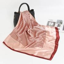 Lenço Feminino Amarração Cabelo Pescoço Bandana Seda Cetim