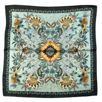 Lenço Feminino Estampado 60x60cm Em Poliéster Com Toque Cetim Xale Echarpe Cachecol