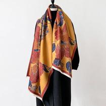 Lenço Feminino Luxuoso De Caxemira Jacquard Inverno Grosso Xale Pashmina De Alta Qualidade