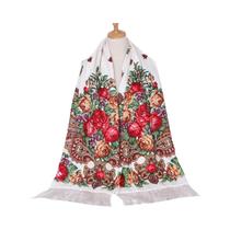 Lenço Feminino Vintage Floral De Luxo Com Borlas Para Outono/Inverno - Estilo Hijab E Bandana