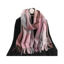 Lenço Feminino Xadrez de Caxemira - Pashmina Quente com Franjas