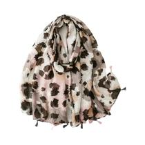 Lenço Floral Rosa De Viscose Com Franjas, Xale De Verão Para Mulheres, Hijab Muçulmano, Pashmina Lenço Floral Rosa De Viscose Com Franjas, Xale De Verão Para Mulheres, Hijab Muçulmano, Pashmina