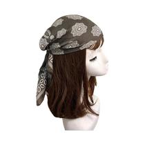 Lenço Geométrico Quadrado Marrom Em Tons Frescos Para Primavera E Verão, Acessório Para Pescoço E