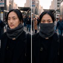 Lenço Gola de Tricô Moda de Inverno Aquecimento de Pescoço Pelúcia Grossa Homens e Mulheres