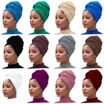 Lenço Head Wrap Messen Stretch Jersey Turbante Feminino (12 unidades)