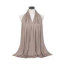 Lenço Hijab De Algodão Modal Macio Para Mulheres, Xale Muçulmano Longo, Turbante Liso, 170x60cm