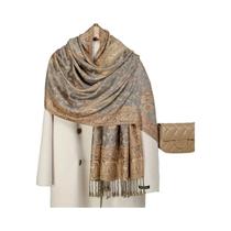 Lenço Hijab Elegante Com Bordado Paisley Em Viscose Para Mulheres Muçulmanas, Xale Retro Em Algodão,