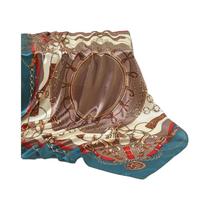 Lenço Hijab Hip Hop Feminino Quadrado De Seda Satin Impresso Neckerchief Pashmina Bandana