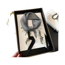 Lenço Hijab Quadrado De Seda Com Estampa De Leopardo Para Mulheres, Estiloso E Casual