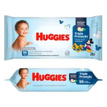 Lenço Huggies Umedecido Mickey Mouse Com 96 Toalhas