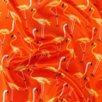 Lenço laranja Flamingos