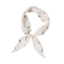 Lenço Lenço feminino de cetim com fivela magnética de pérola Lenço Lenço feminino de cetim com fivela magnética de pérola