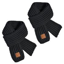 Lenço LO SHOKIM Kids Winter Kids, pacote com 2 cachecóis (preto+preto) Lenço LO SHOKIM Kids Winter Kids, pacote com 2 cachecóis (preto+preto)