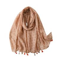 Lenço Longo De Algodão E Linho Boêmio Para Mulheres, Quente, Hijab Muçulmano Com Franjas De Luxo