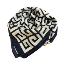 Lenço Magnético Triangular Feminino De Algodão E Linho Para Outono/Inverno, Lenço De Seda De Alta