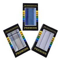 Lenço Masculino Kit C/3 Caixas Premier Lenço de Bolso Tam: 39X39cm