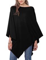 Lenço MissShorthair Versatile para mulher, envoltório de xale preto