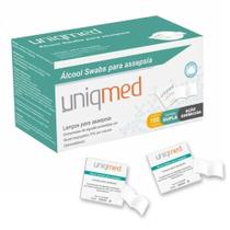 Lenço para Assepsia álcool Swabs c/ 100 Uniqmed
