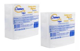 Lenço Para Banho Higiene Wipes Não Tecido Cremer Pacote Com 100 Unidades