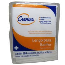 Lenço para Banho no Leito 30x35cm 100un Cremer