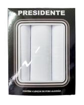 Lenço Presidente Caixa com 3 Lenços 100 Algodão