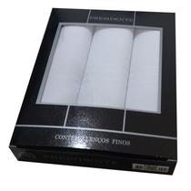 Lenço Presidente Fino Puro Algodão Branco C/3 41 X 41 cm - 2720 Lenço Presidente Fino Puro Algodão Branco C/3 41 X 41 cm - 2720