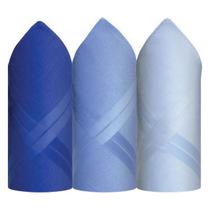 Lenço Presidente Fino Puro Algodão Colorido C/3 41 X 41 cm - P2720D Lenço Presidente Fino Puro Algodão Colorido C/3 41 X 41 cm - P2720D