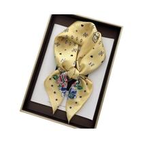 Lenço Quadrado De Cetim Feminino Com Padrão De Relógio, Bandana Luxuosa, Lenço De Pescoço, Faixa De