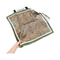 Lenço Quadrado De Cetim Macio Com Estampa Paisley E Pied-de-Poule Para Mulheres, Fino E Suave,