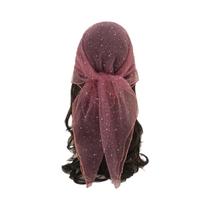 Lenço Quadrado De Renda Com Bordado Floral Para Mulheres, Turbante Respirável De Verão, Envoltório