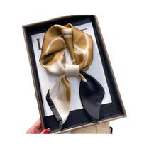Lenço Quadrado De Seda Cetim Macio Feminino 70x70cm Com Estampa De Cavalo, Faixa De Cabelo, Lenço De