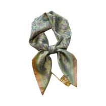 Lenço Quadrado De Seda Com Estampa De 70cm Para Mulheres, Moda, Cachecol, Lenço De Pescoço, Hijab