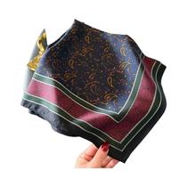 Lenço Quadrado De Seda Feminino Com Estampa Da Moda, Faixa De Cabelo, Bandana, Lenço De Pescoço,