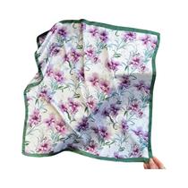 Lenço Quadrado De Seda Imitada Para Mulheres, Estampa De Corrente, Bandana, Lenço De Pescoço, Hijab