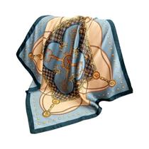 Lenço Quadrado De Seda Luxuoso Para Mulheres, Estampa Xadrez, Faixa De Cabelo De Cetim, Hijab Macio, Lenço Quadrado De Seda Luxuoso Para Mulheres, Estampa Xadrez, Faixa De Cabelo De Cetim, Hijab Macio,