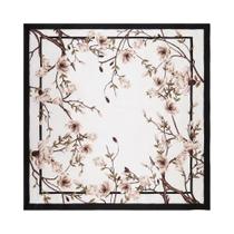Lenço Quadrado De Seda Satin Com Estampa De Rosas 85x85cm Para Mulheres Muçulmanas, Faixa De Cabelo