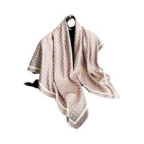 Lenço Quadrado De Seda Twill De 90cm Para Mulheres, Elegante Com Estampa De Poá, Protetor Solar,