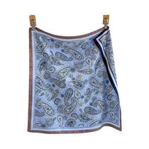 Lenço Quadrado Retro Feminino Em Imitação De Seda Com Impressão Dupla Face, Faixa De Cabelo Fashion,