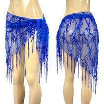 Lenço Quadril Cinto Dança do Ventre Luxo Paetês e Lantejoulas - LQPL1