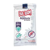Lenço Repelente com Aloe Vera Com 16 Lenços - Bug Boom Lenço Repelente com Aloe Vera Com 16 Lenços - Bug Boom