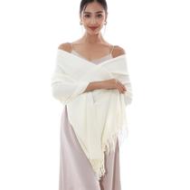 Lenço RIIQIICHY Pashmina Marfim 203x71 cm Macio e Quente Lenço RIIQIICHY Pashmina Marfim 203x71 cm Macio e Quente